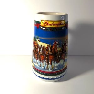 Budweiser Beer Stein 2002 Holiday Guiding The Way Home Clydesdale Cs529 Mug C19